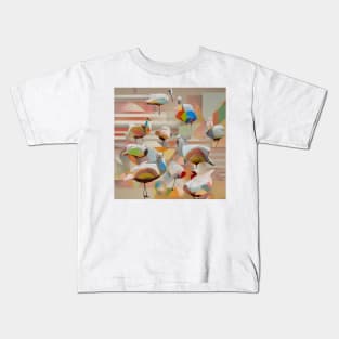 Colorful Bird Abstract Kids T-Shirt